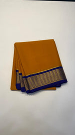 Musturd Yellow Pure Mysore Silk Crepe Saree 01