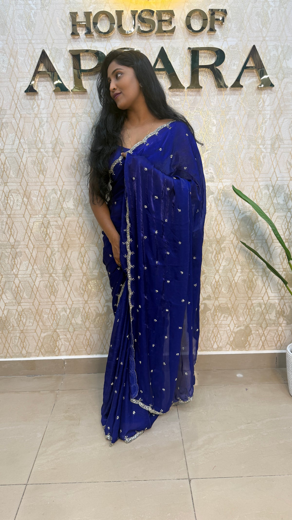 Royal Blue Katdana Work Designer Saree 87