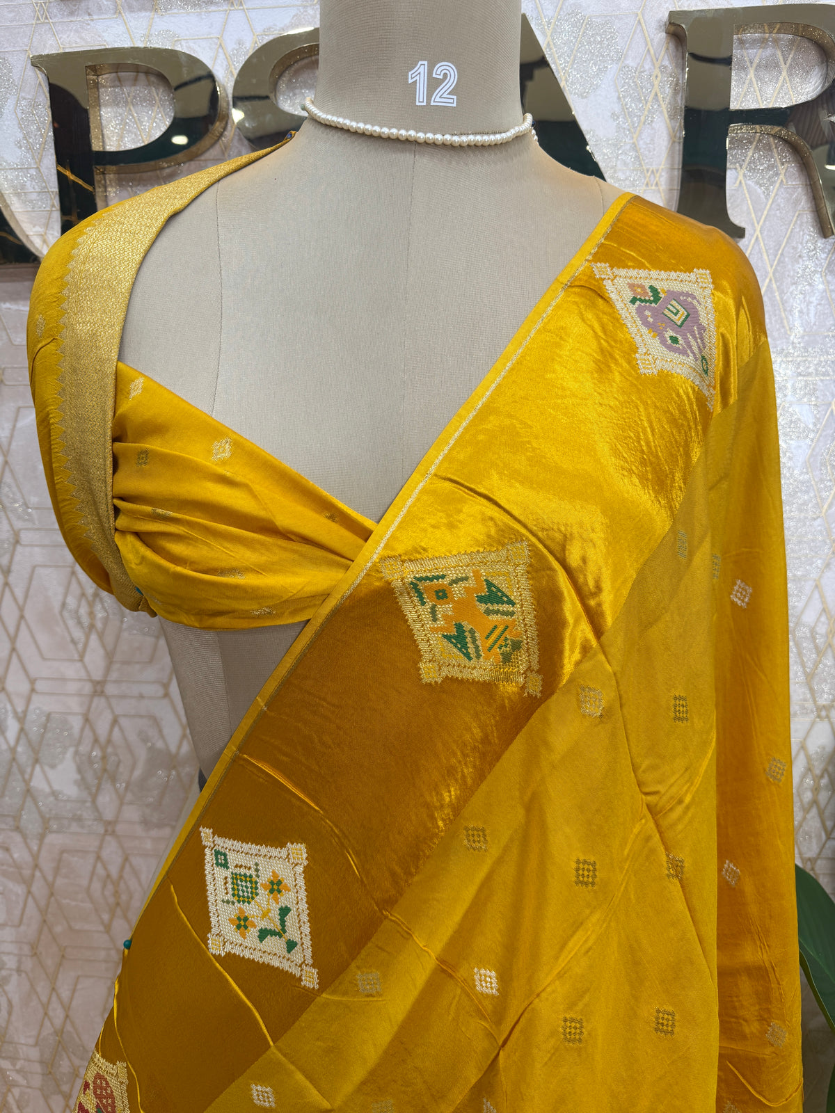 Yellow Soft Crepe Saree 91