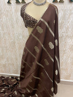 Brown Soft Silk Stripes Saree 48