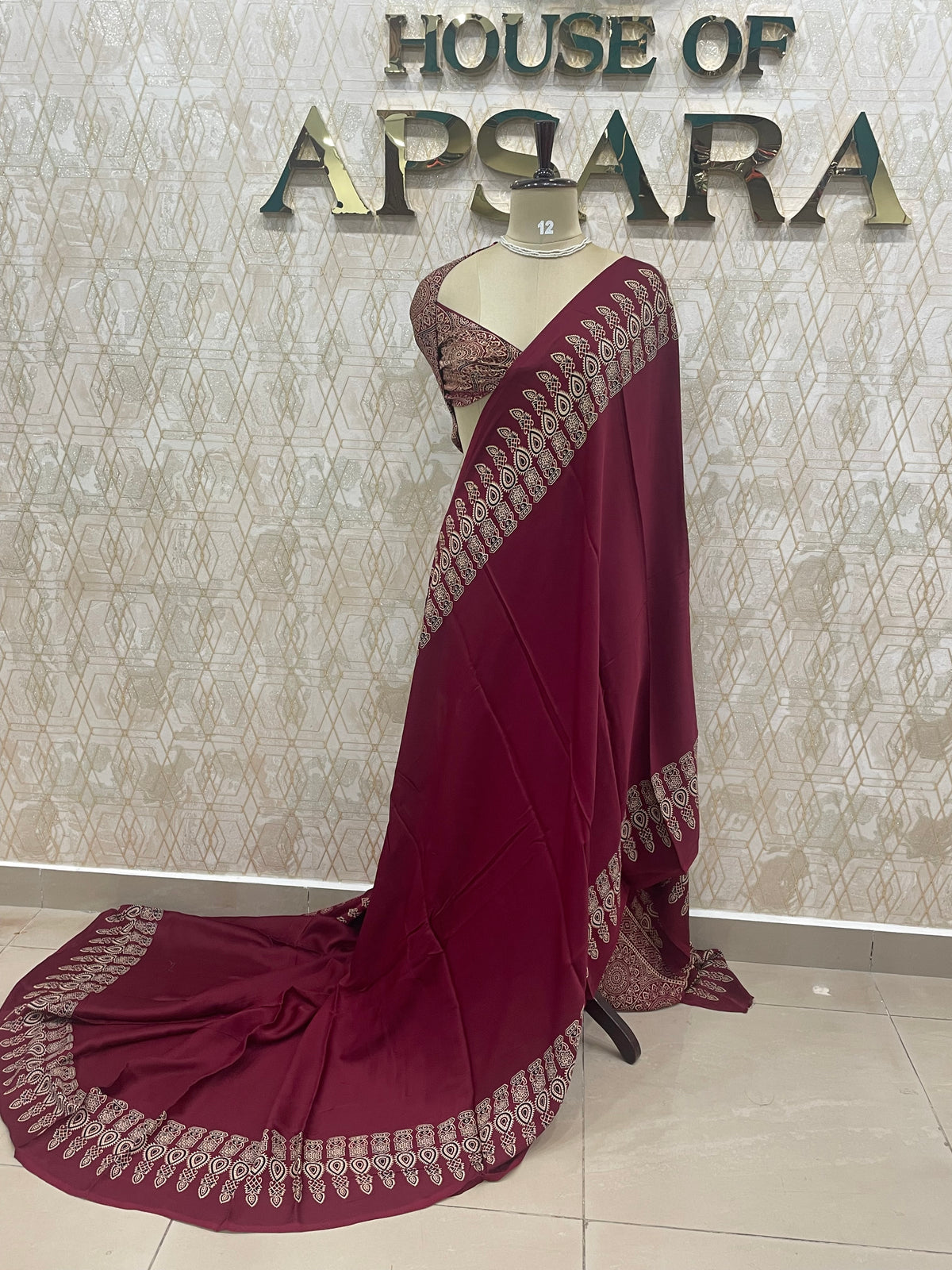 Maroon Semi Modal Saree 42