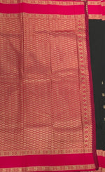 Black n Pink Semi Silk Saree 42
