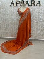 Orange Semi Modal Saree 42