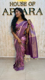 Purple Banarasi Soft Crepe Saree 82
