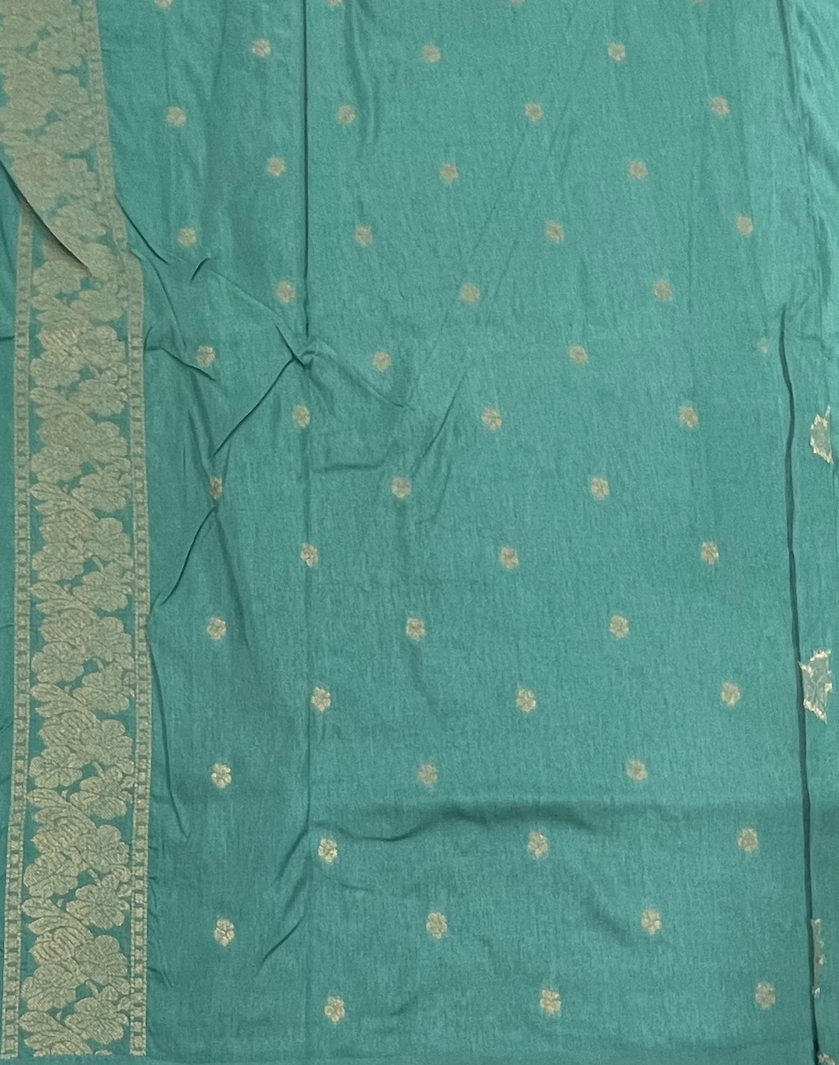 Sky Blue Banarasi Raw Silk Saree 32