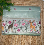 Sea Green Soft Tissue Embroidery Saree 17