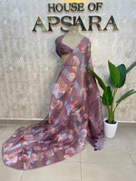 Maroon Tissue Digital Print Saree 94