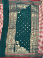 Red n Green Soft Silk Vintage Saree 300