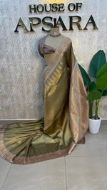 Gold n beige Semi Silk Saree 97