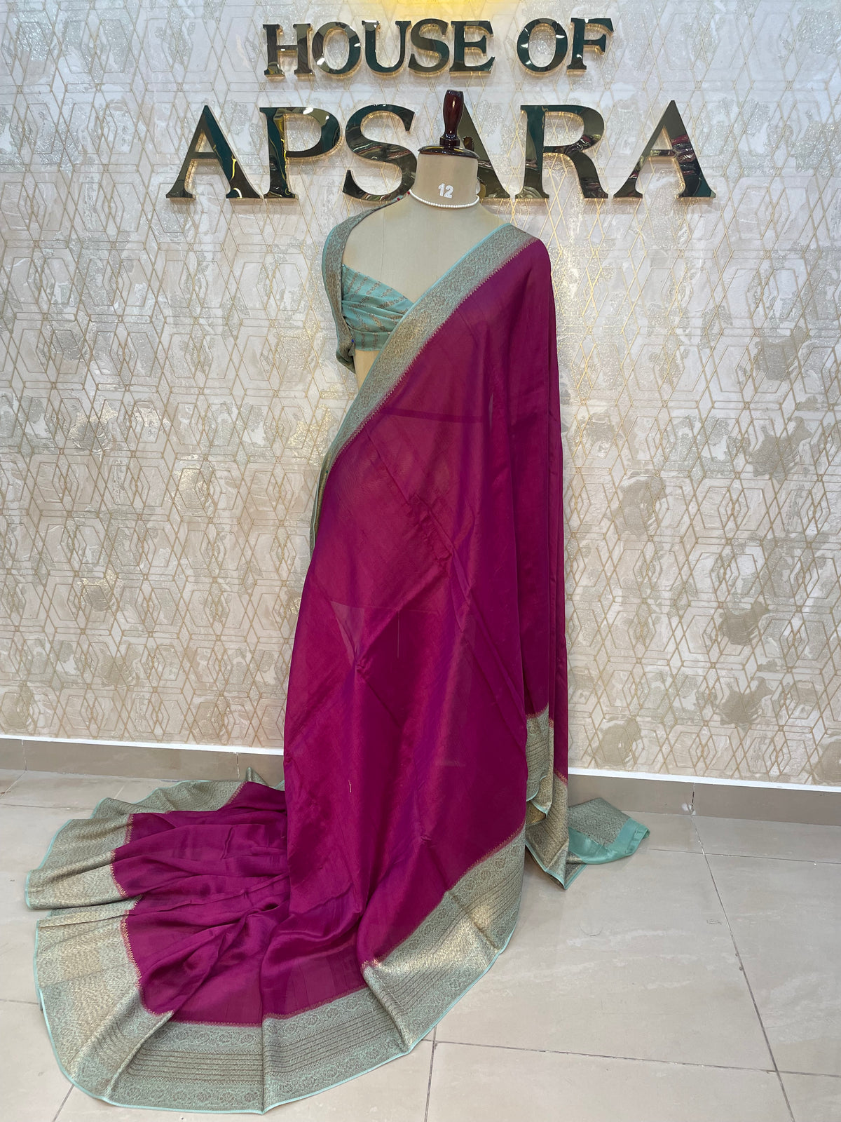 Wine Tussur Saree 36