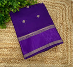 Purple Small Butta Semi Crepe Saree 34