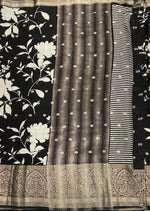 Black Assam Silk Saree 23