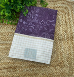 Lavender n Cream Assam Silk Saree 23