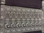 Brown Satin Mashru Silk Saree 07