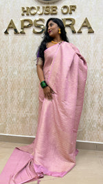 Pink Meenakari Khadi Georgette Saree 26