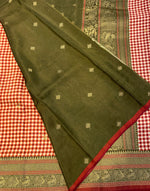 Red n Green Soft Silk Vintage Saree 300