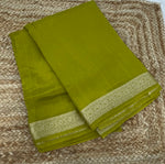 Pista Green Semi Crepe Saree 34