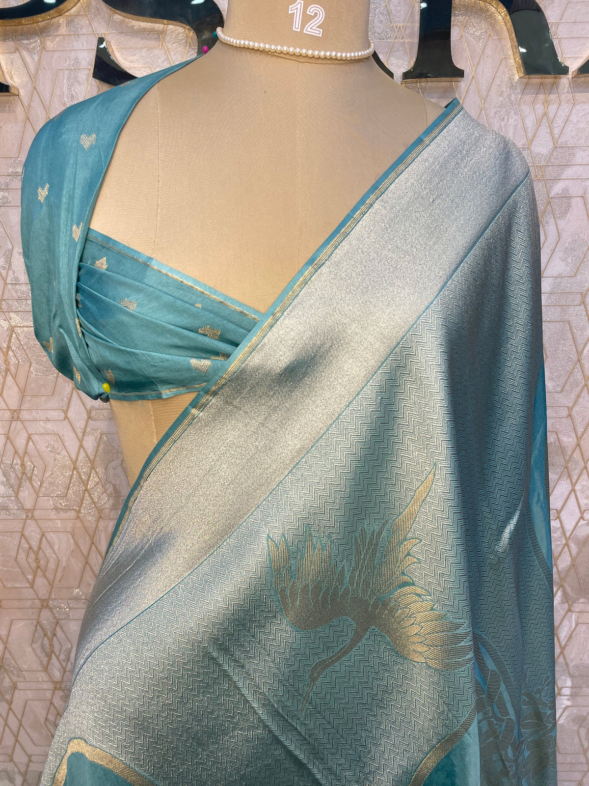 Blue Banarasi Soft Tissue Saree 30