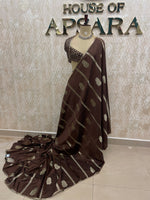 Brown Soft Silk Stripes Saree 48