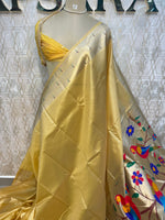 Yellow Tissue Paithani Border Saree 76