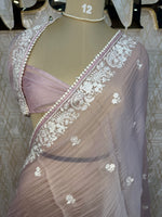 Baby Pink Tissue Shimmer with Sequin Saree 69