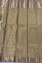 Gold n Beige Brocade Semi Kanchi Tissue Saree