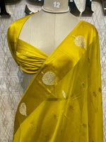 Yellow Cotton Kota Checks Saree 66
