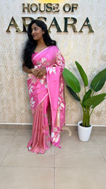 Pink Tissue Crepe Half n Half Saree 93