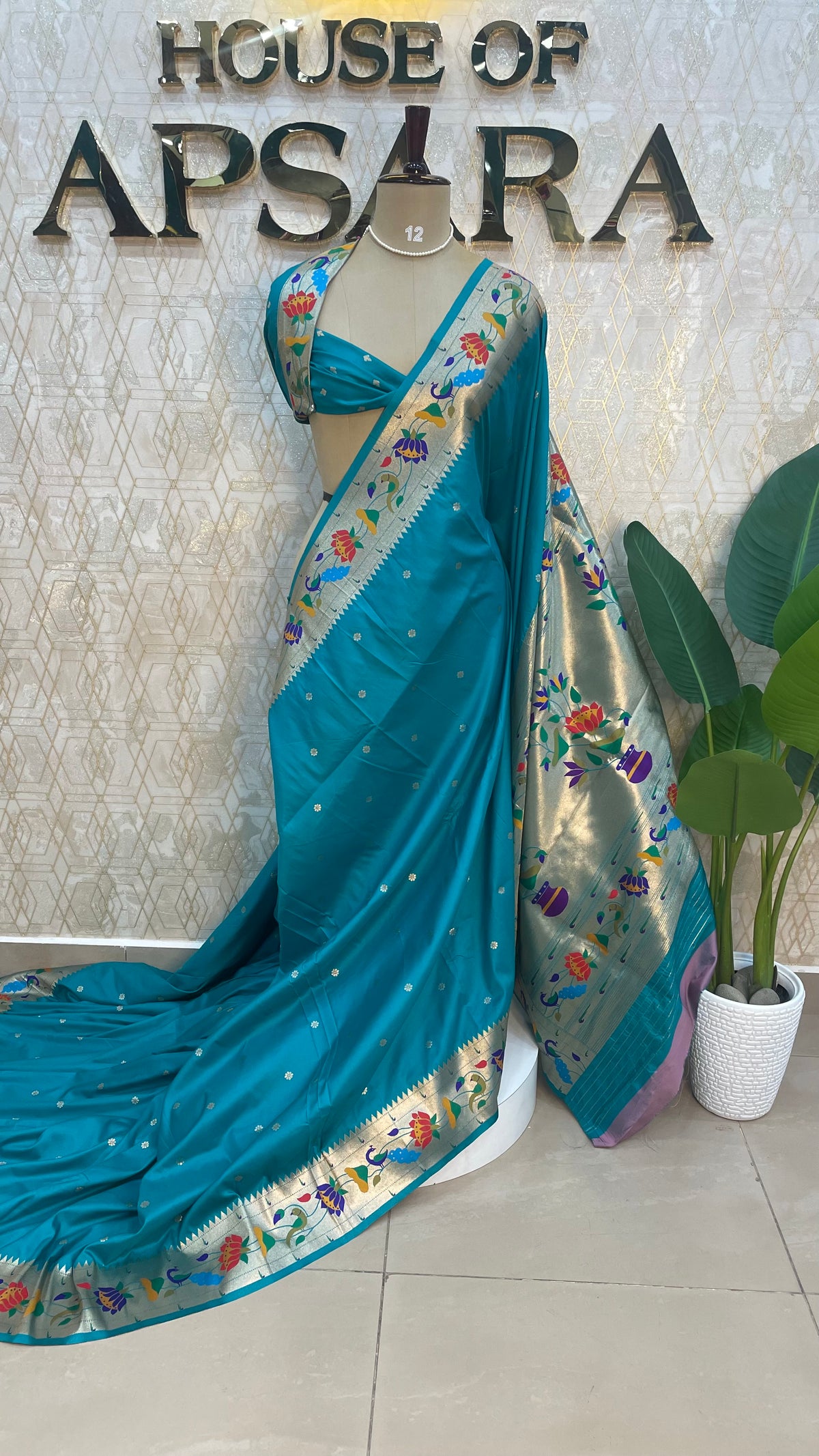 Rama Green Soft Silk Paithani Saree 99