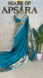 Rama Green Soft Silk Paithani Saree 99