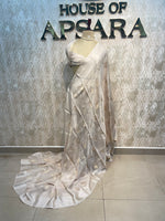 Cream Crepe Kota Checks Saree 66