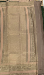 Bottle Green n Cream Semi Silk Saree 42