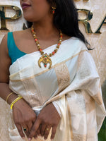Cream Soft Silk Banarasi Saree 108