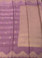 Onion Pink Satin Mashru Kota Check’s Fusion Saree 31