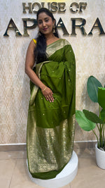 Green Banarasi Chinnon Crepe Saree 201