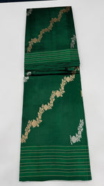 Bottel Green Pure Row Mango saree 02