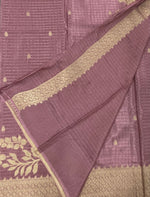 Onion Pink Banarasi Raw Silk Saree 32