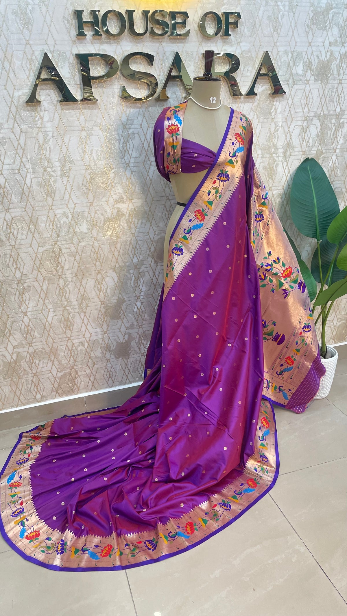 Purple Soft Silk Paithani Saree 99
