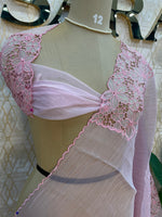 Baby Pink Soft Organza Saree 208