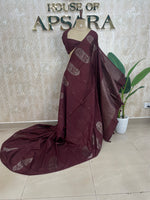 Brown Banarasi Tussar Georgette Saree 307