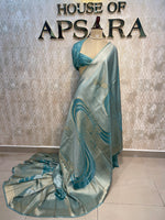 Blue Banarasi Soft Tissue Saree 30