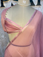 Baby Pink Tissue n Organza Fusion Saree 73
