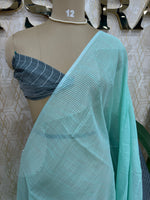 Sea Green Linen Cotton Saree 303