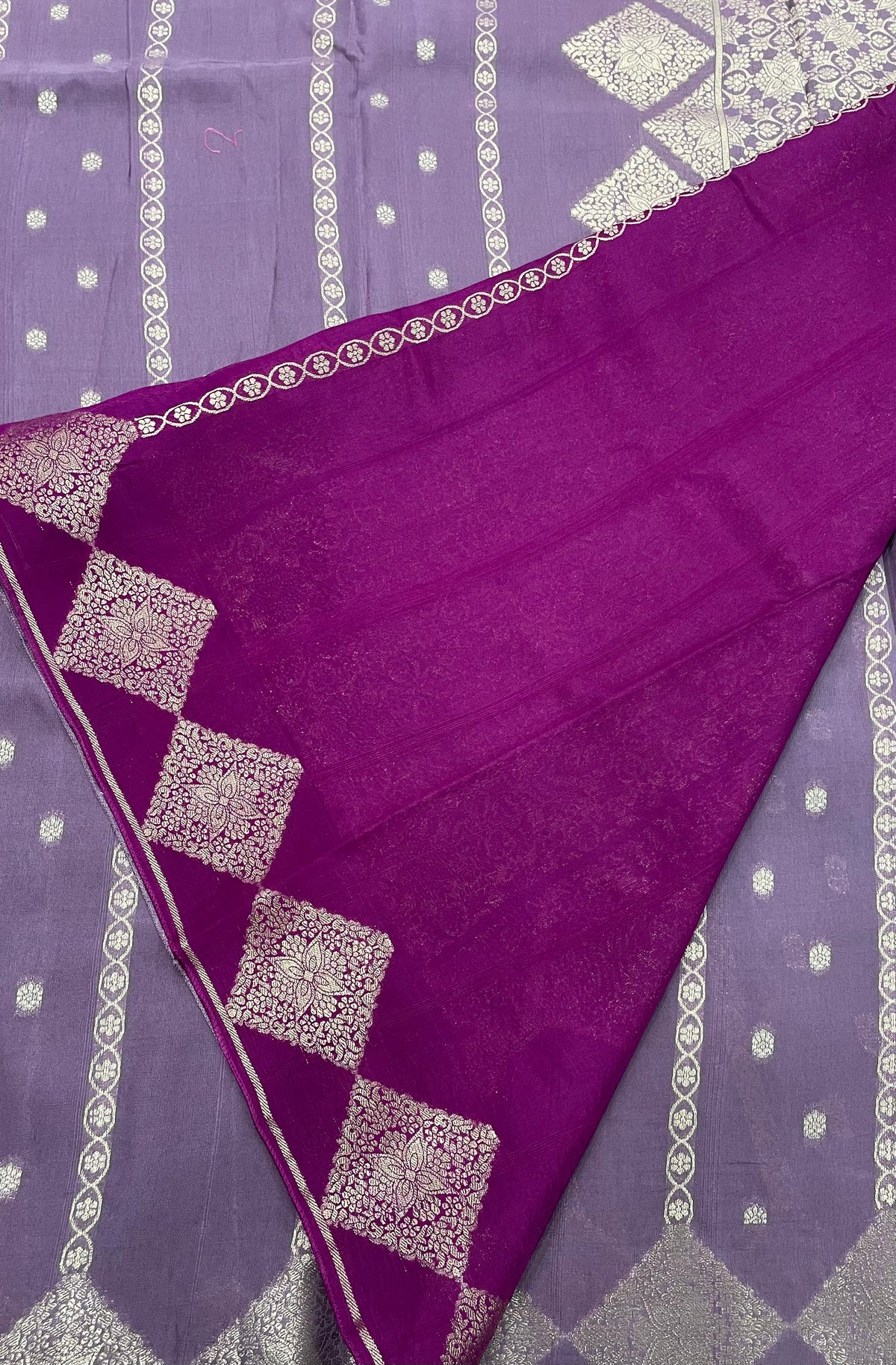 Lilac Tussur Saree 36