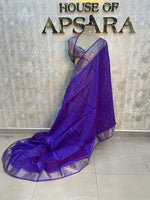 Purple Raw Silk Paithani Work Saree 71
