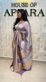 Lilac Banarasi Soft Tissue Saree 30
