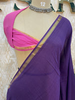 Purple n Pink Mul Cotton Saree 101