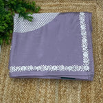 Lilac Soft Tussur Embroidery Saree 21