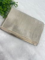 Gold n Grey Pure Tissue Brocade Saree 11