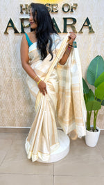 Cream Soft Silk Banarasi Saree 108